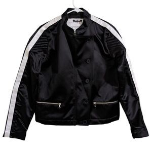 RARE Bolt x Edie 2019 "SCRAMBLE" Jacket Unisex Black Satin Racer | London